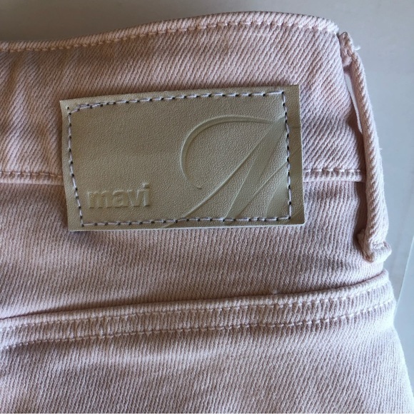 Mavi Viola High Waist Jeans Size 26/27 Raw Hem Ankle Pink‎ Denim - Picture 7 of 12